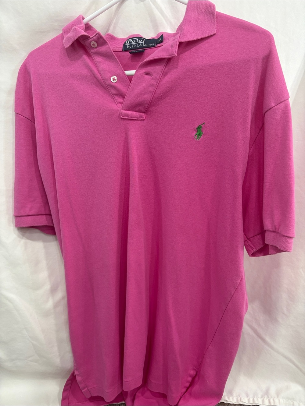 Polo by Ralph Lauren Bright Pink Short-Sleeve Polo with Green Pony